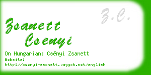 zsanett csenyi business card